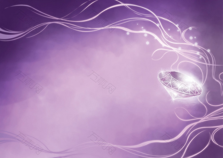 紫色手绘梦幻钻石背景