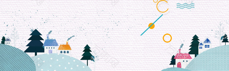 二十四节气小雪冬季banner