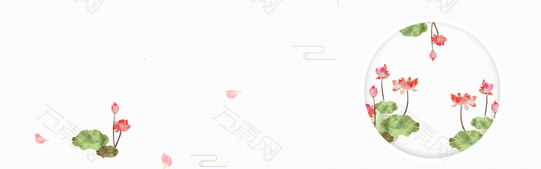 中国风手绘banner背景海报