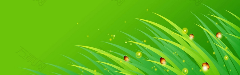 梦幻绿色草地背景海报banner