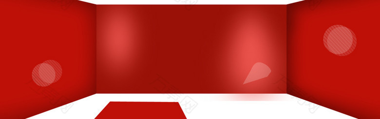 双11你好展示屏几何红色banner