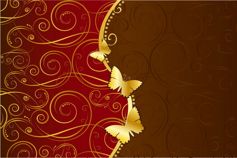 金色欧式花纹