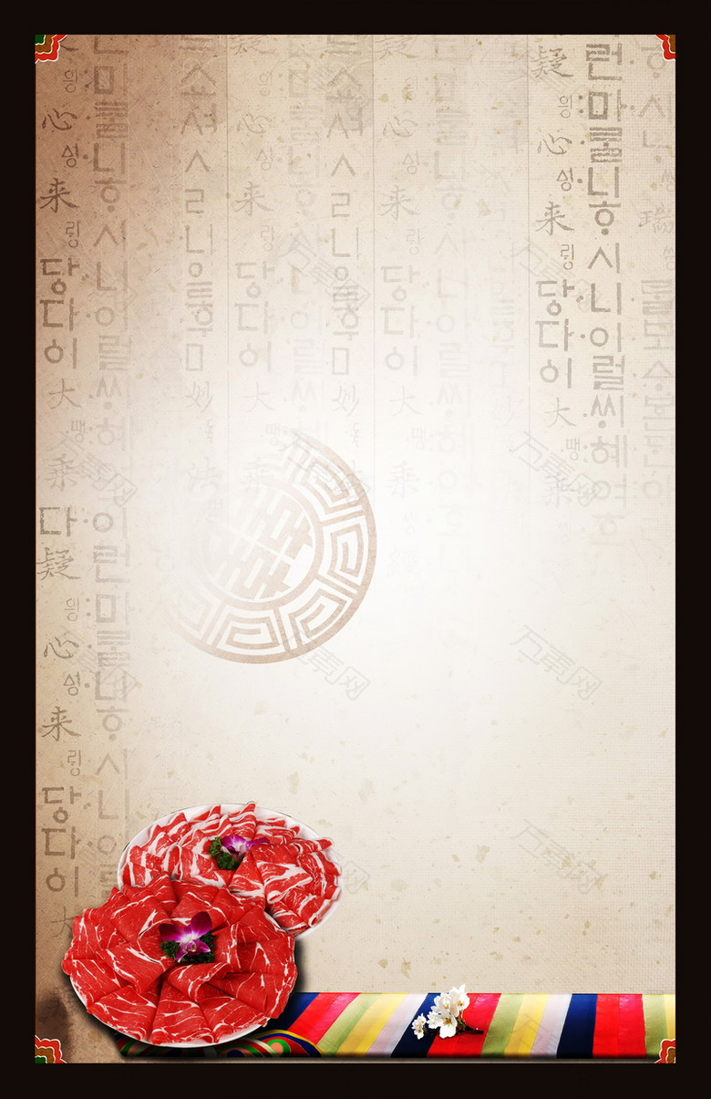 复古花纹背景素材