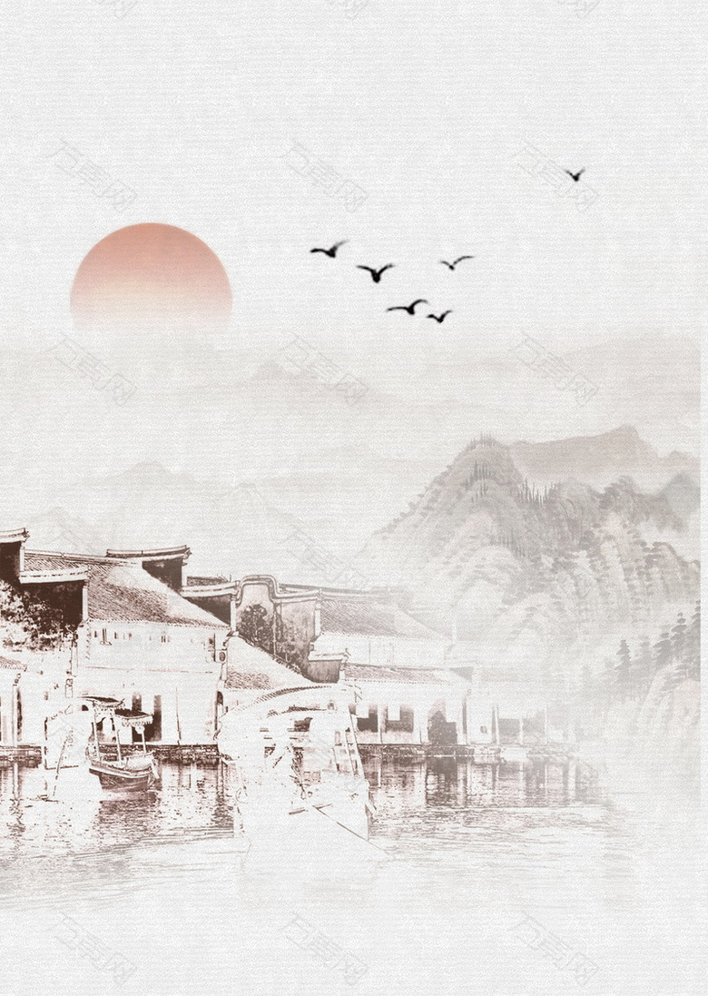 中国风山水意境装饰画