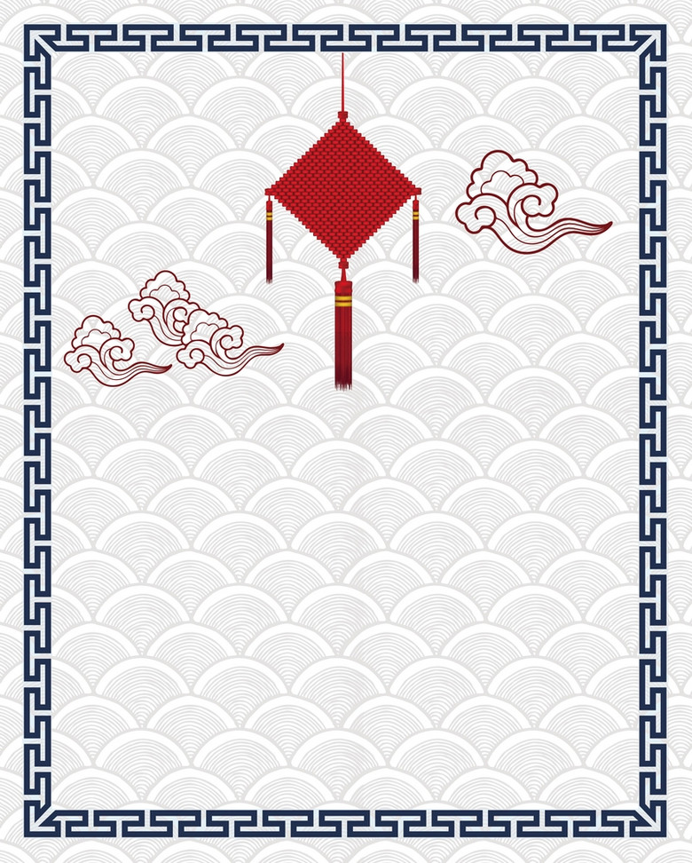 矢量中国风吉祥中国结背景素材
