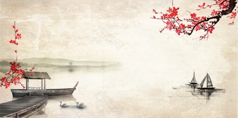 古典风醉江南背景图片
