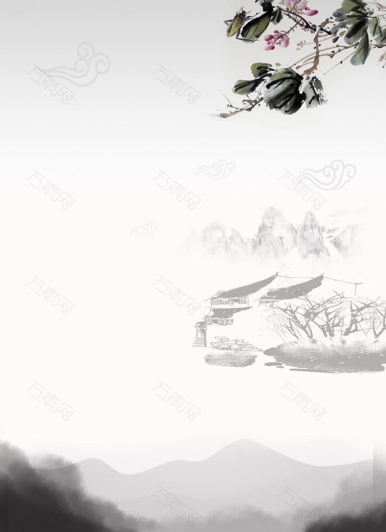 中国风古典水墨背景素材