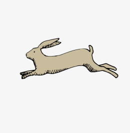 奔跑的兔子简笔画拟人图片