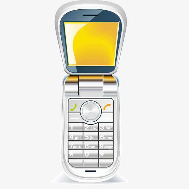 卡通复古的翻盖手机设计