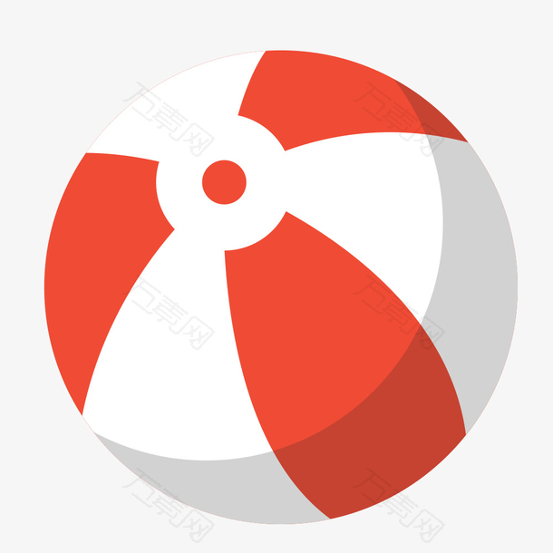 夏天阳光海滩游泳水球矢量素材