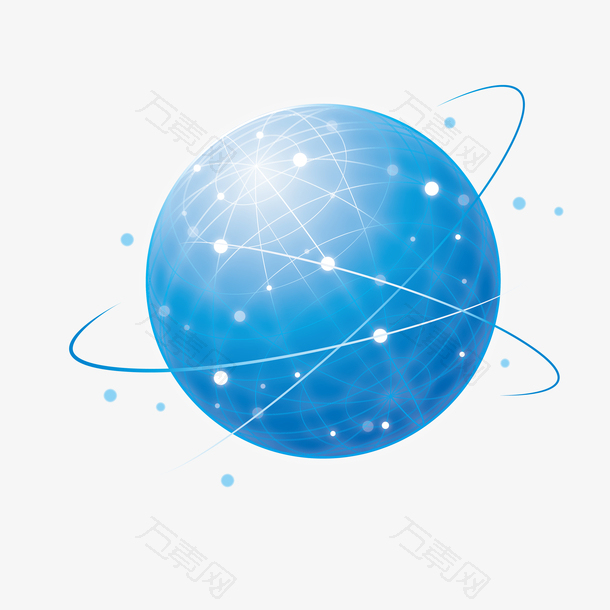 球形数码光效矢量免抠图