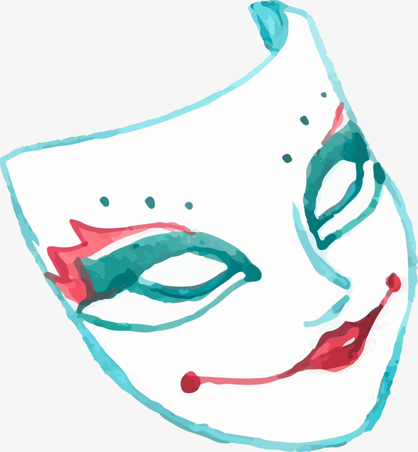 彩色面具装饰素材