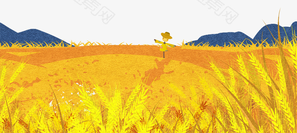卡通创意秋天立秋黄色banner