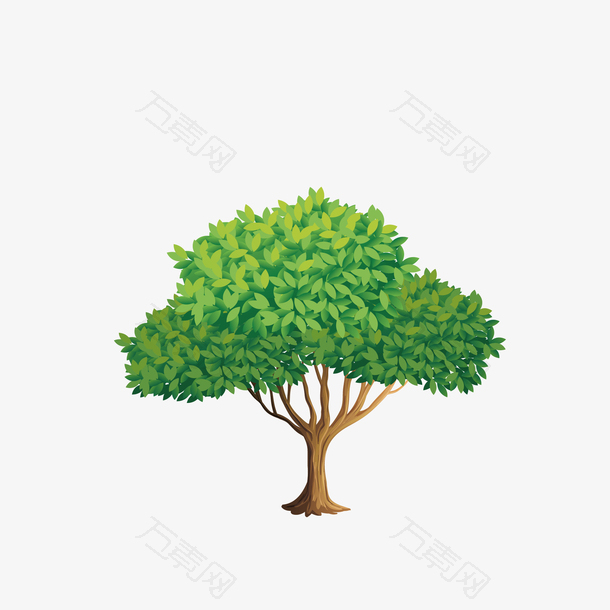 卡通树矢量图下载
