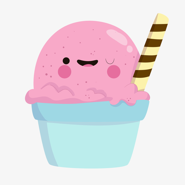 卡通可爱的雪糕设计