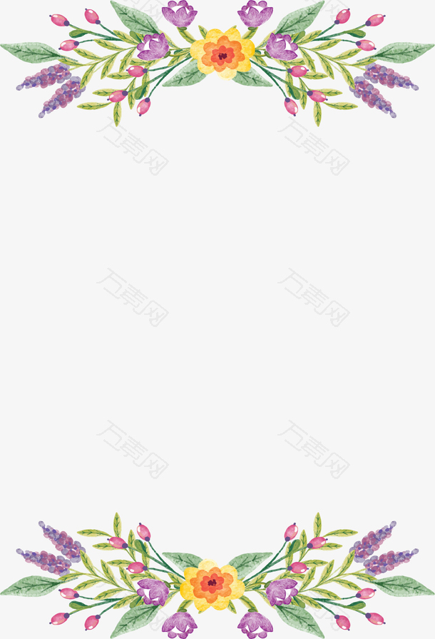 浪漫彩色春花花丛