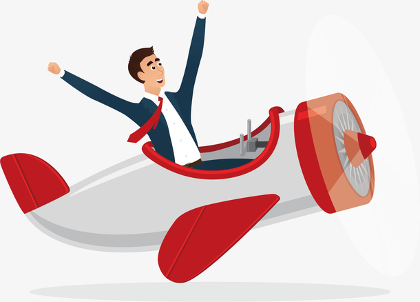 飞机卡通手绘图