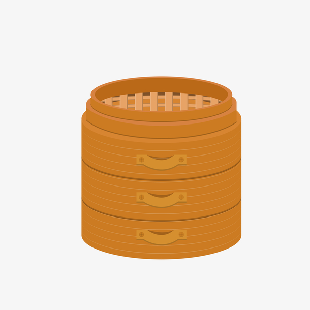 卡通蒸屉矢量图下载