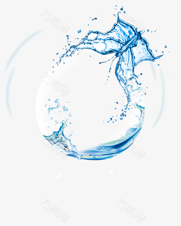 蓝水花透明水珠