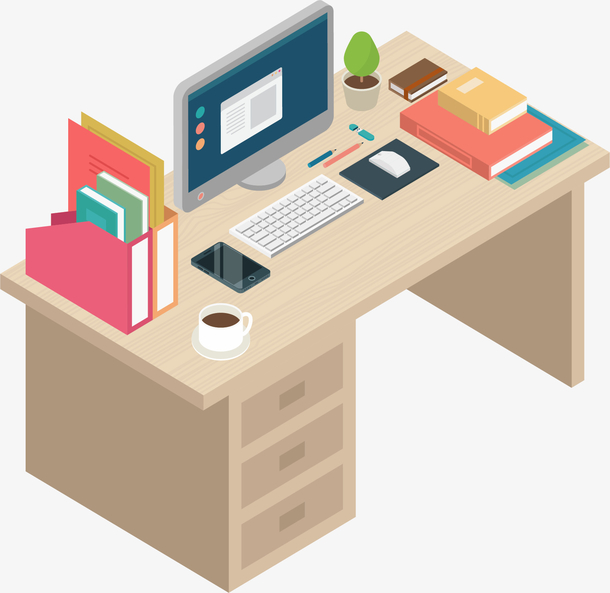 卡其色商务办公桌