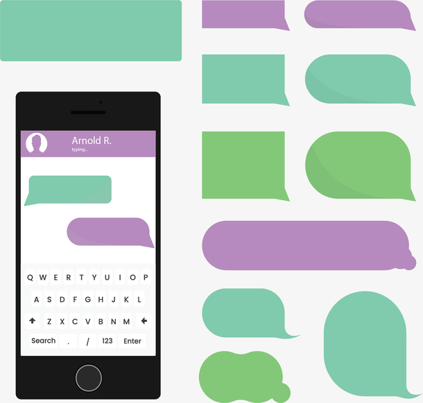 手机端社交聊天气泡