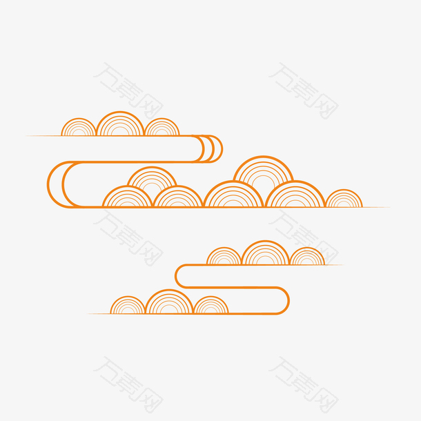 祥云金色国潮金色祥云