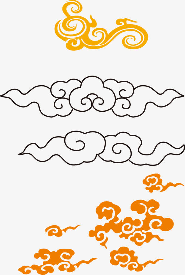 创意现代装饰云元素