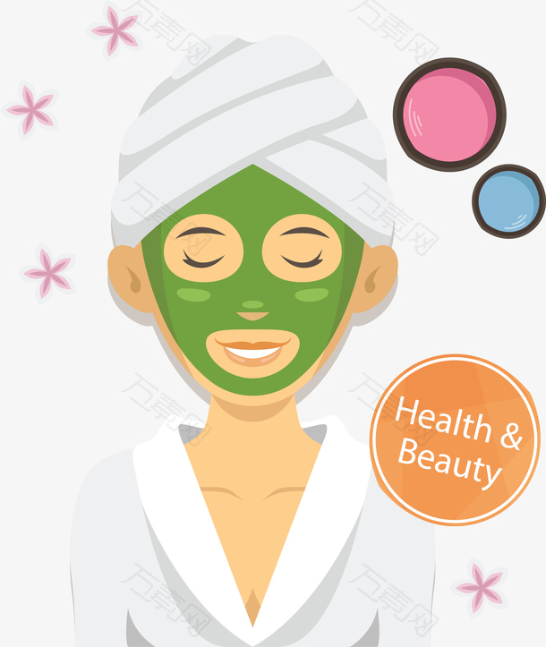 做美容面膜的女人