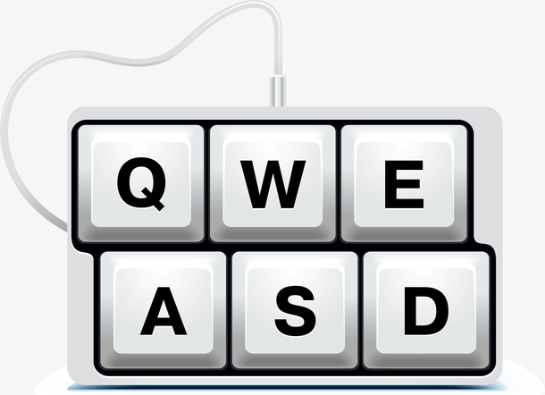 小键盘png矢量素材