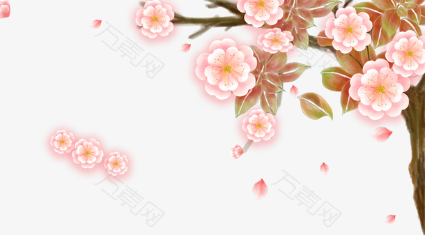 春天手绘樱花花朵花瓣