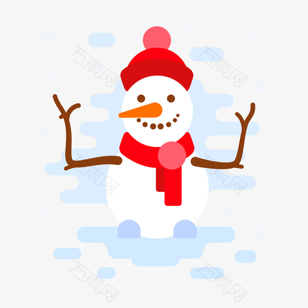 矢量圣诞节雪人