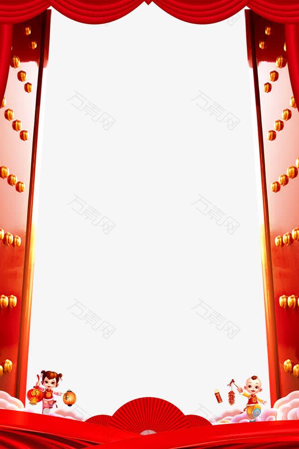 开门红喜庆大门背景