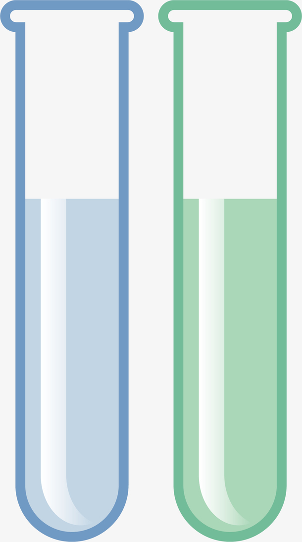 蓝色的试管药水卡通
