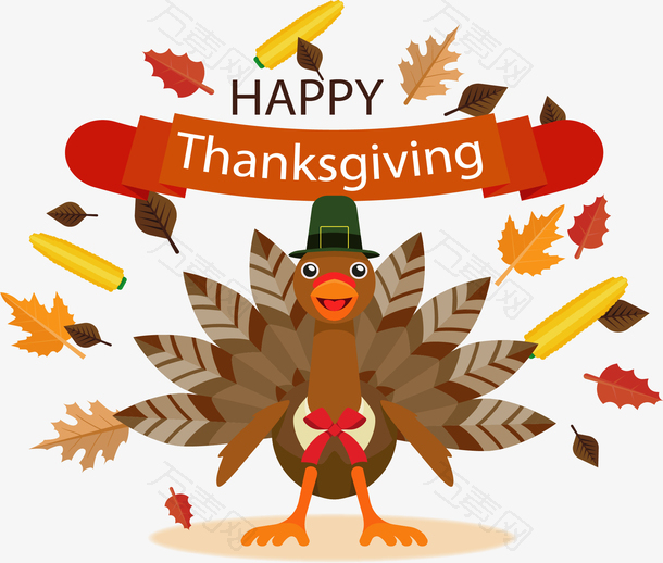 棕色羽毛的感恩节火鸡