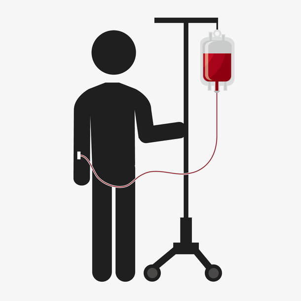 黑色扁平化输血元素