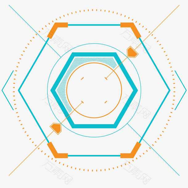 科技感图表矢量插画