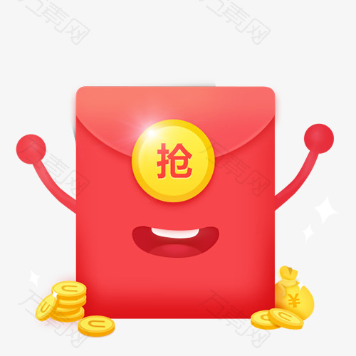 卡通红包装饰标签