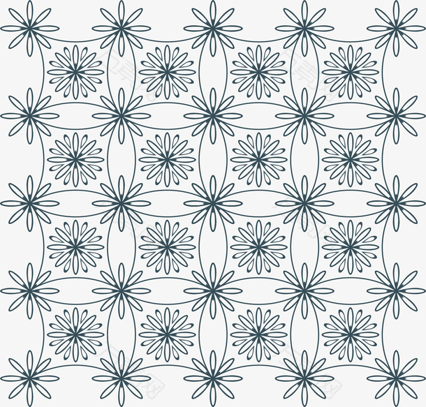 波斯花纹设计矢量图