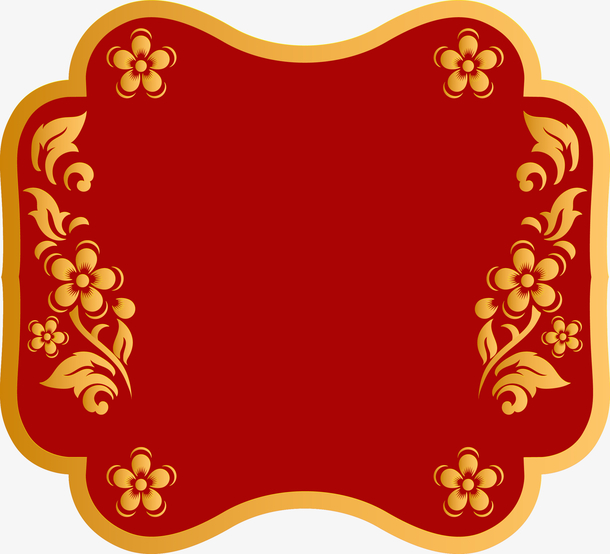 红色节日新年结婚请柬矢量装饰素