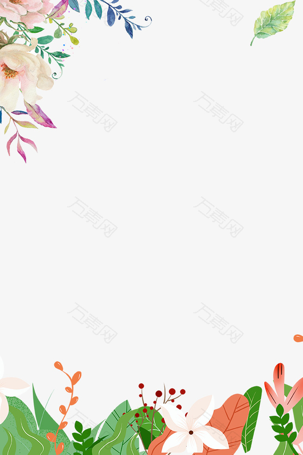 二十四节气之春分春天花朵主题边