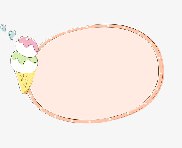 手绘卡通美食边框