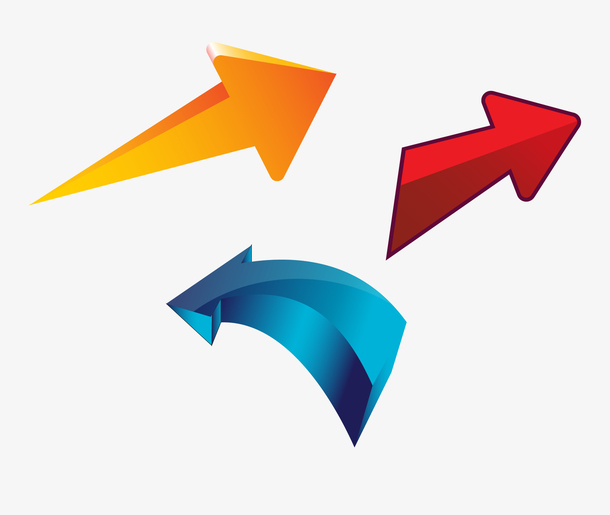 立体彩色旋转箭头