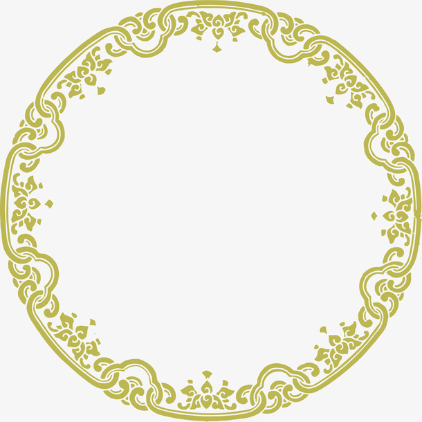 矢量圆形中国风边框