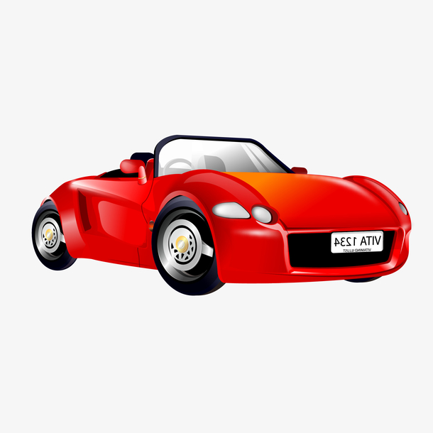卡通小汽车矢量图下载