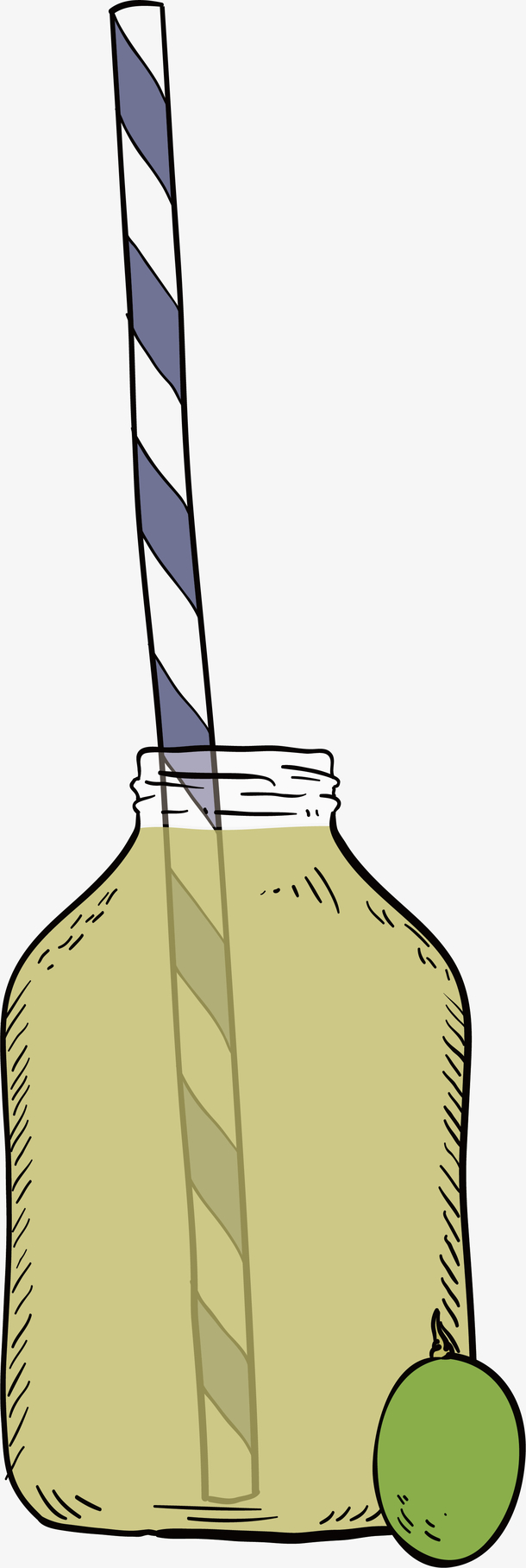 饮品手绘橙色banner