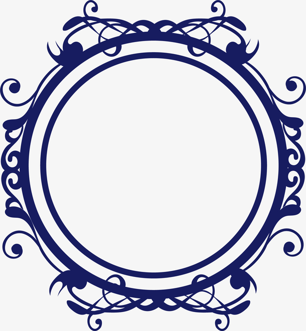 蓝色边框免抠元素图片-元素素材3236901-万素网