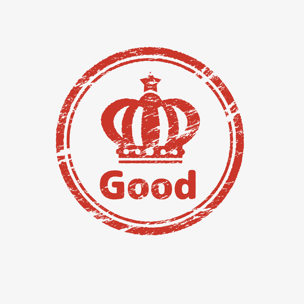 手绘印章圆形棒棒哒