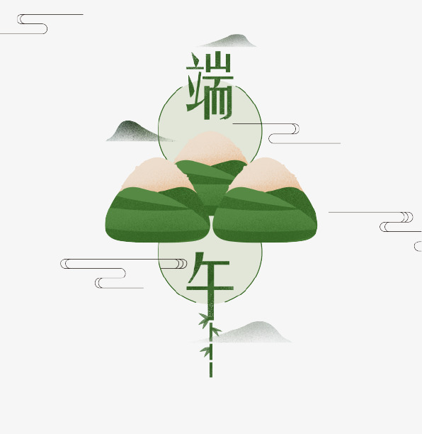 手绘创意端午粽子免抠
