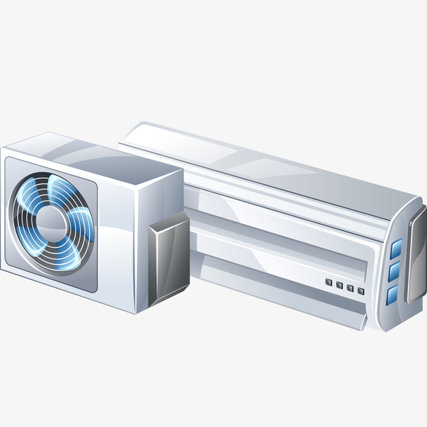 卡通空调设计矢量图