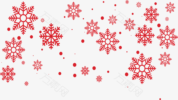 圣诞节红色雪花花纹